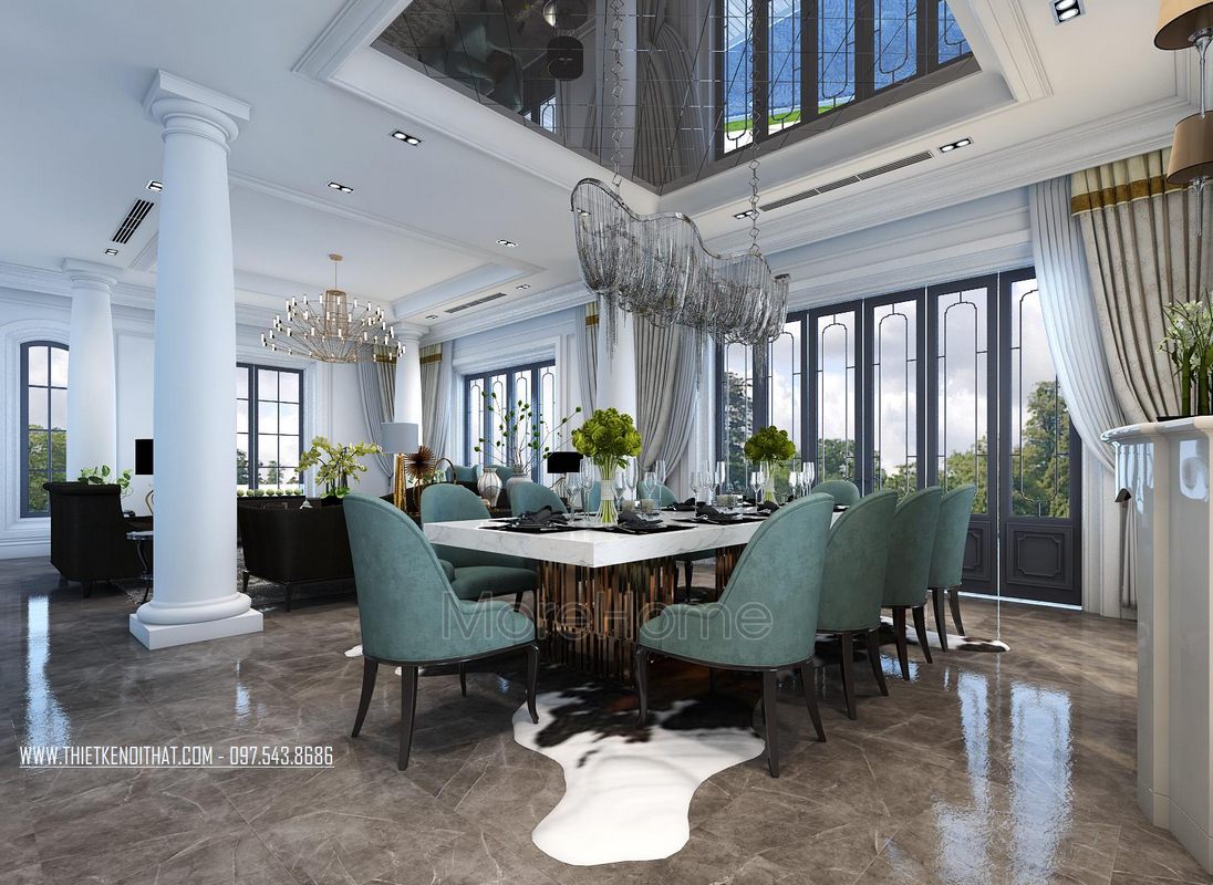 Thiết kế phòng bếp biệt thự Vinhome RiverSide